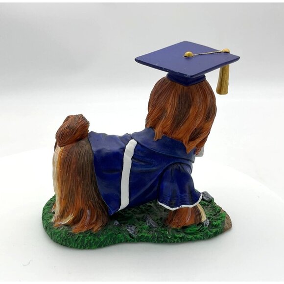 Danbury Mint Shih Tzu Perpetual Calendar Resin Dog Figurine  June Graduation - Picture 3 of 6
